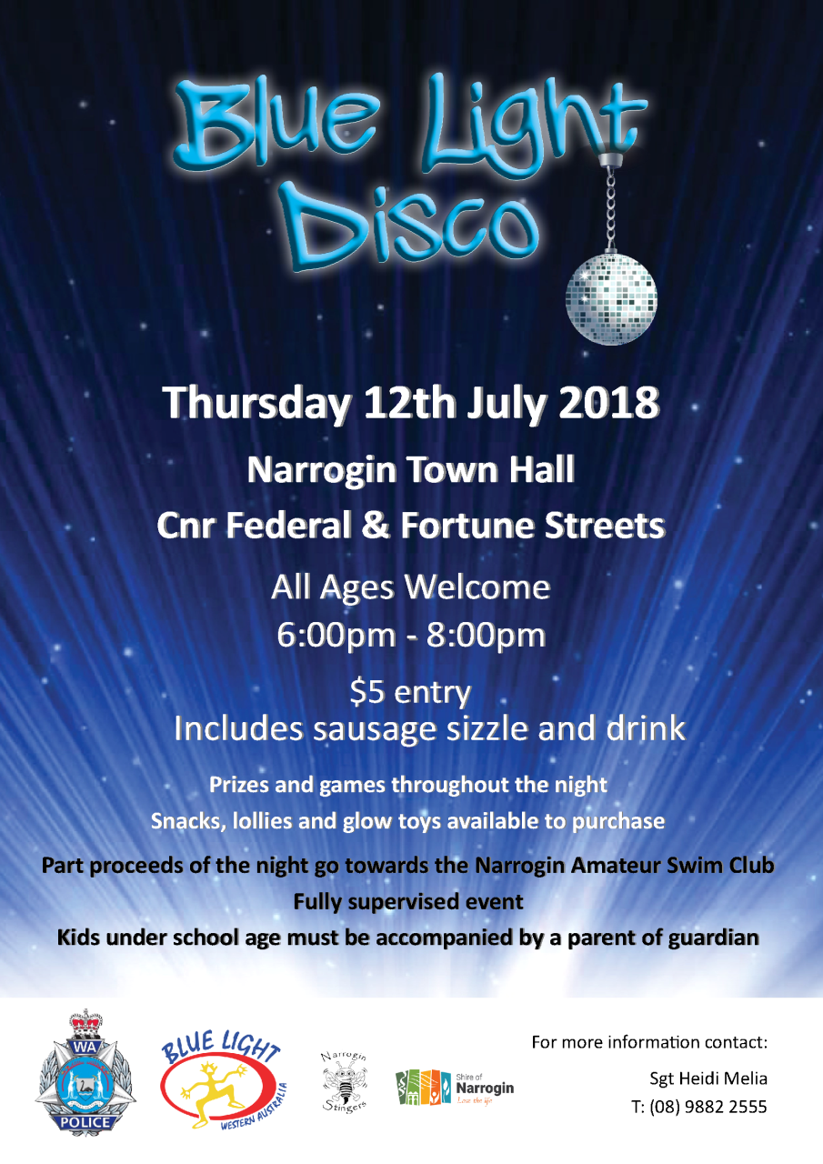 Blue Light Disco flyer