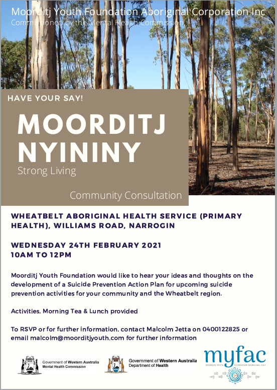 Moorditj Nyininy Community Consultation 