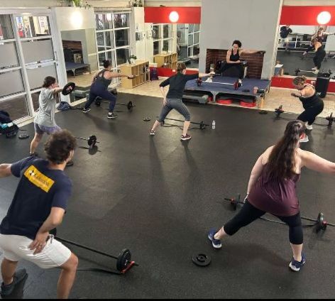 Members participating ina group fitness class