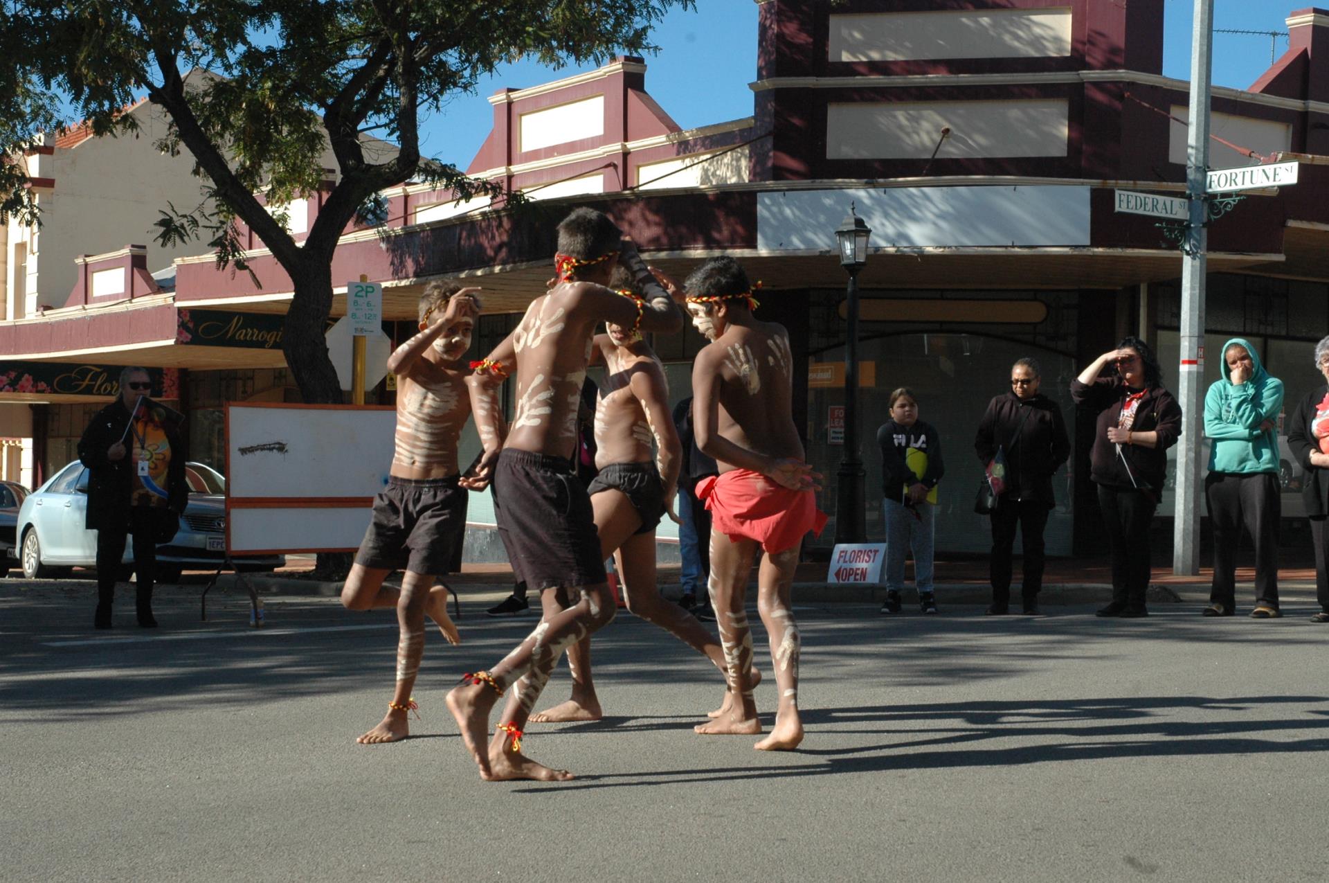 Noongar Dancers and Ross Storey