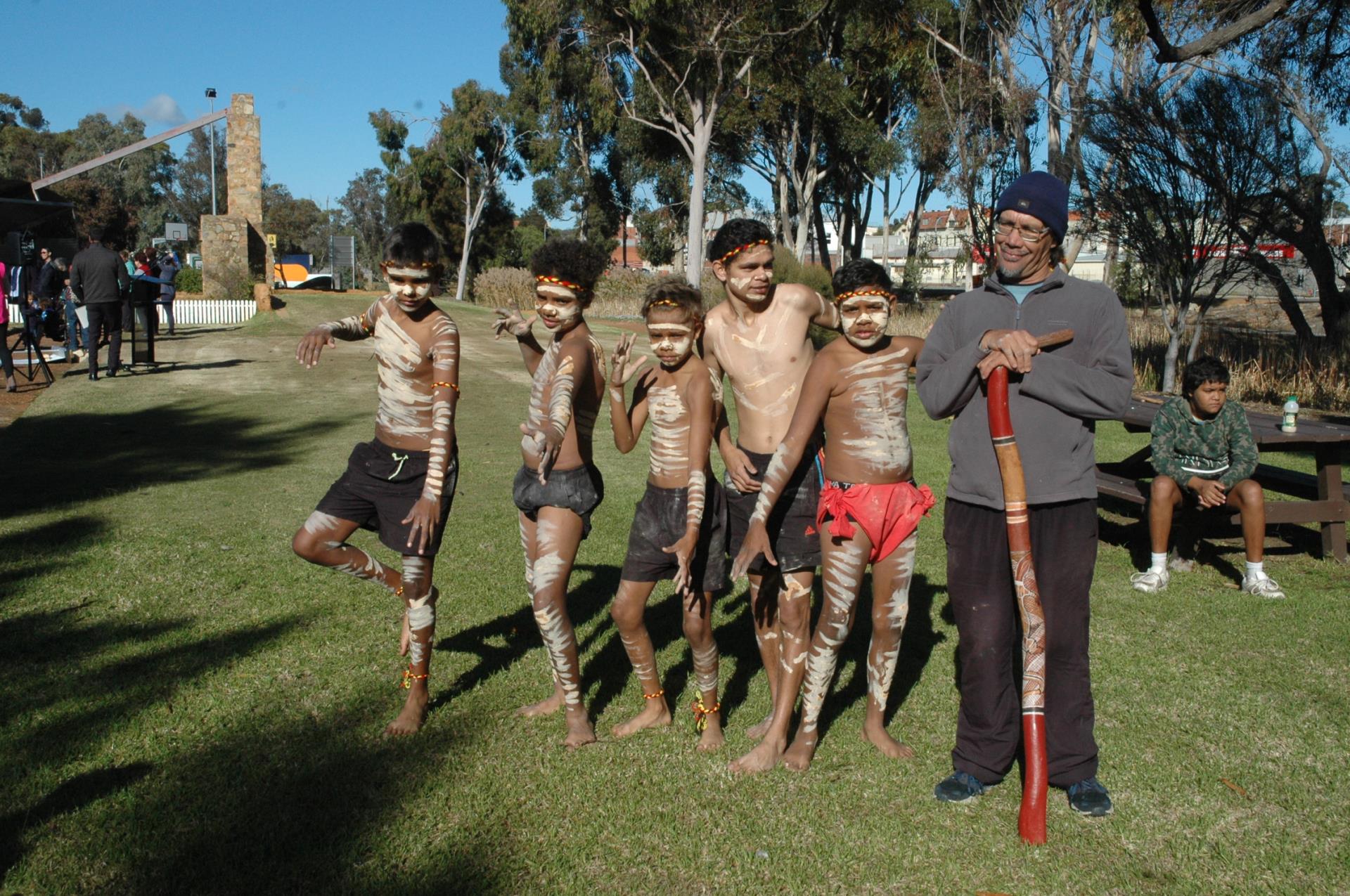 Noongar Dancers and Ross Storey