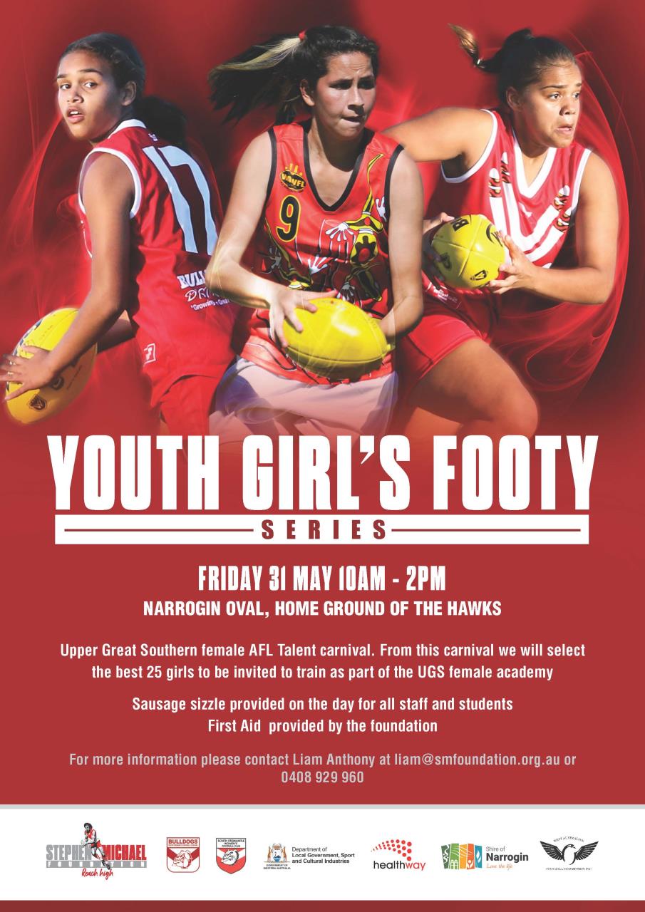 Youth Girls Footy Carnival Flyer